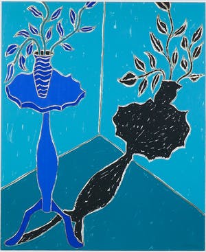 Bob Negryn - Zeefdruk, Blauwe - Ingelijst kopen? Bied vanaf 20!