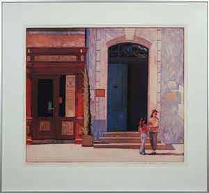 Marcel Schellekens - Aquatint, Zondagmorgen - Ingelijst verkocht voor € 100!