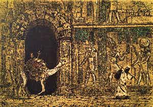 Simon Koene - Figuur met kameel voor Egyptische tempel verkocht voor € 35!