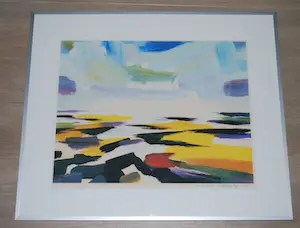 Eddy Sikma - Waddenzee - zeefdruk - zuurvrij ingelijst kopen? Bied vanaf 100!