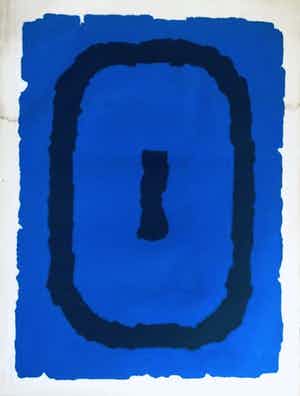 Bram Bogart - Zwart in blauw verkocht voor € 250!