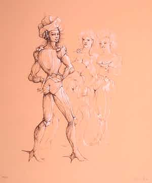 Leonor Fini - Ets, Scène de Théâtre verkocht voor € 35!