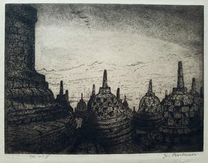 Jan Poortenaar - Boroboedoer, complete uitgave met 6 gesigneerde etsen kopen? Bied vanaf 250!
