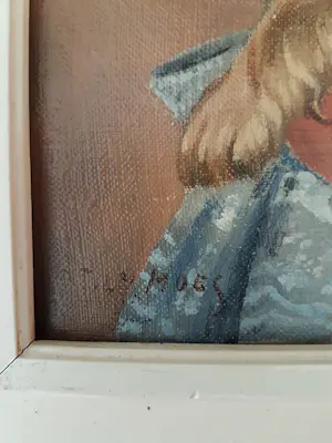 Tilly Moes - Tilly Moes schilderij meisje met hondje kaufen? Bieten Sie von 250!