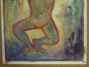 Klaas Pijlman - Gouache , “Putto” – 1956 kopen? Bied vanaf 50!