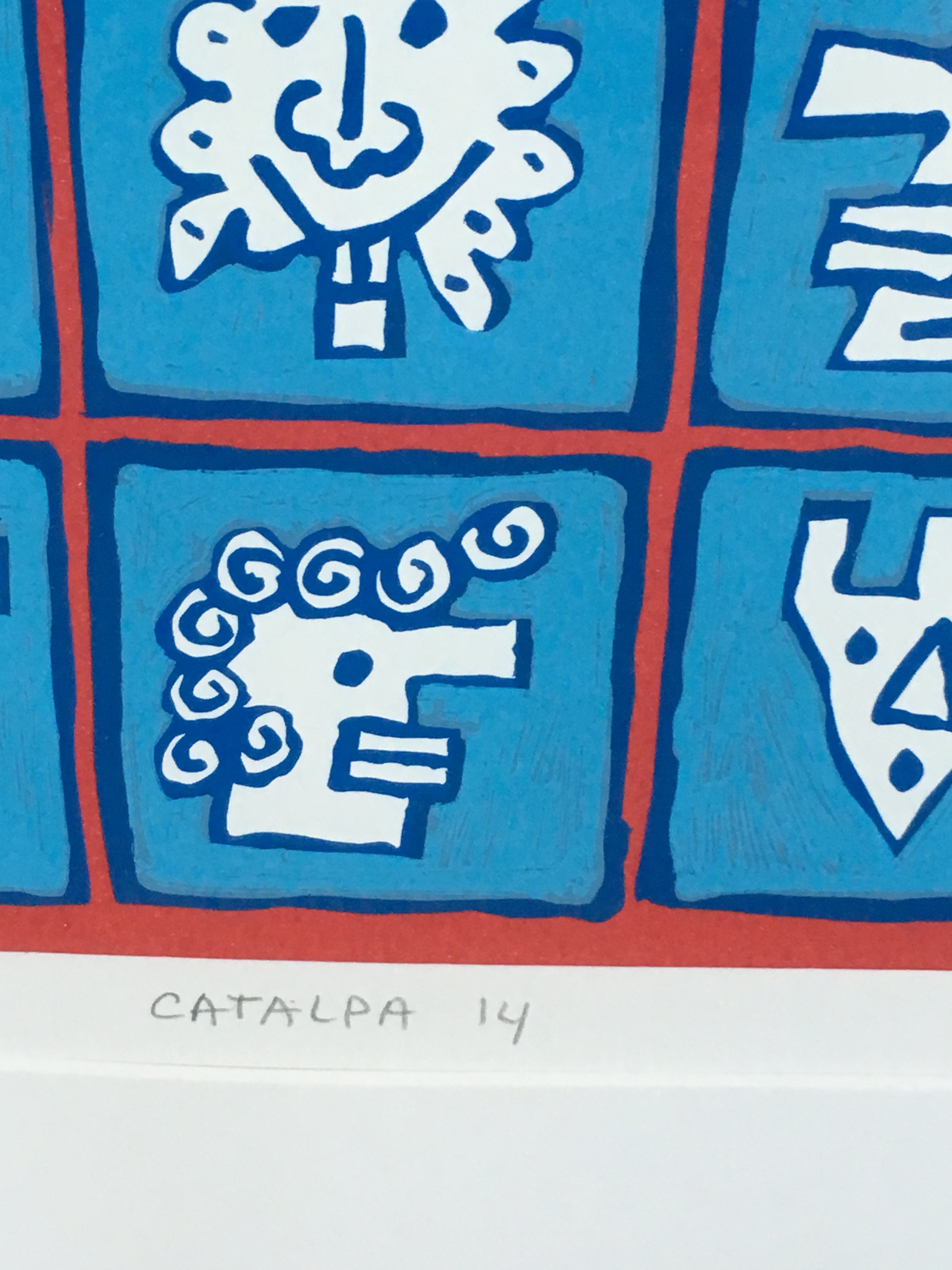 Bill Bodewes - Zeefdruk, Catalpa 14, Ingelijst. kopen? Bied vanaf 65!