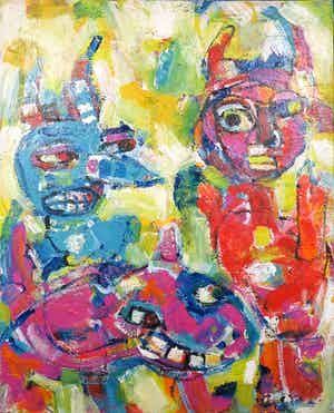 Christine Spierings - Olieverf op doek, Tease verkocht voor € 50!