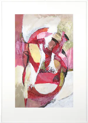 Theo Reusing - Acryl op papier, Zonder titel - Ingelijst kopen? Bied vanaf 1!