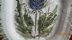 Albert Thiry - Keramische schaal met distel kopen? Bied vanaf 200!