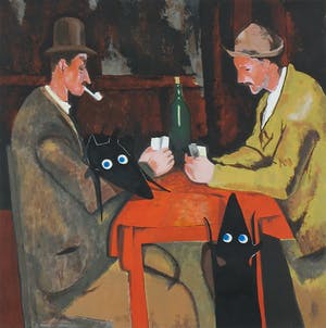 Peter Bastiaanssen - Zeefdruk, Yapping Cézanne - Ingelijst kopen? Bied vanaf 1!
