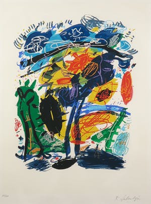 Kees Salentijn - Zeefdruk, Hommage aan Van Gogh - Ingelijst kopen? Bied vanaf 60!