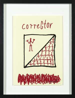 A.R. Penck - Zeldzame hangesigneerde litho, Corrector verkocht voor € 1!