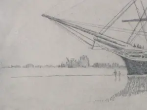 Poppe Damave - Cutty Sark Londen - Ets kopen? Bied vanaf 40!