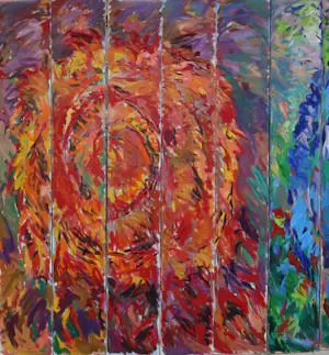 Frans Houkes - Olieverf op doek, Drie hooibalen (15-LUIK!) (Zeer Groot) kopen? Bied vanaf 300!