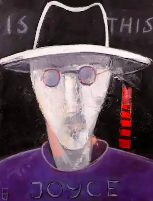 Philip Vencken - Olieverf op doek, Is this James Joyce verkocht voor € 54!