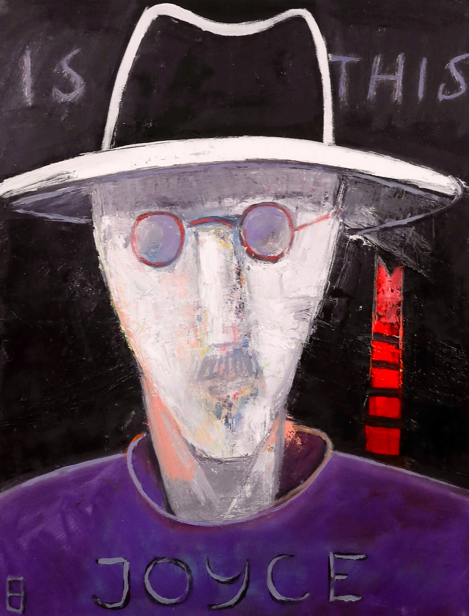 Philip Vencken - Olieverf op doek, Is this James Joyce verkocht voor € 60!