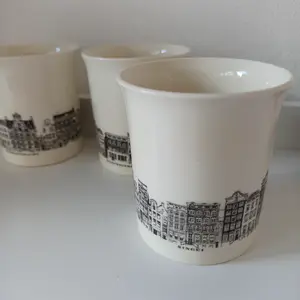 Villeroy en Boch - Amsterdamse grachten, 60s spaaractie van Nutroma, 4 kopjes kopen? Bied vanaf 1!