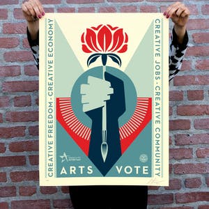 Buy Shepard Fairey - Arts Vote? Bid from 275!