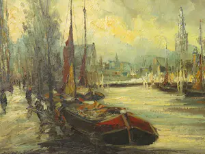 John Joseph Enneking - havengezicht in de stad kopen? Bied vanaf 499!