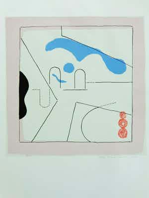 Frank Lodeizen - SYMETRIE DE PARIS / KLEURZEEFDRUK / 76x56cm / SIG verkocht voor € 45!