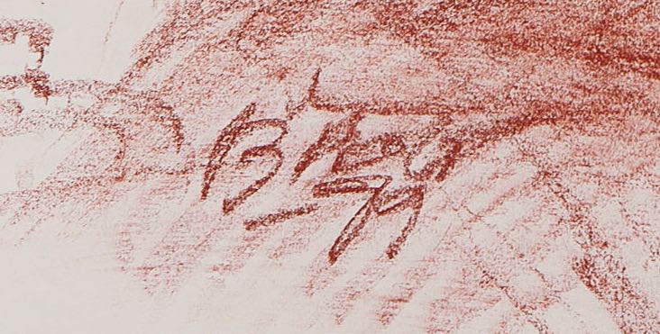 Bart Holt - Modelstudie C - Pastelkrijt op papier - gesigneerd l.o. - BKR Haarlem - 1979 kopen? Bied vanaf 10!