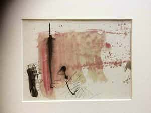 Bram Bogart - origineel werk uit 1959 - gemengde techniek op papier verkocht voor € 1150!