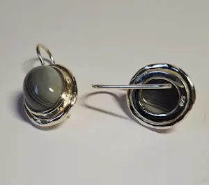 Nieuwe zilveren oorbellen met Botswana Agaat kopen? Bied vanaf 60!