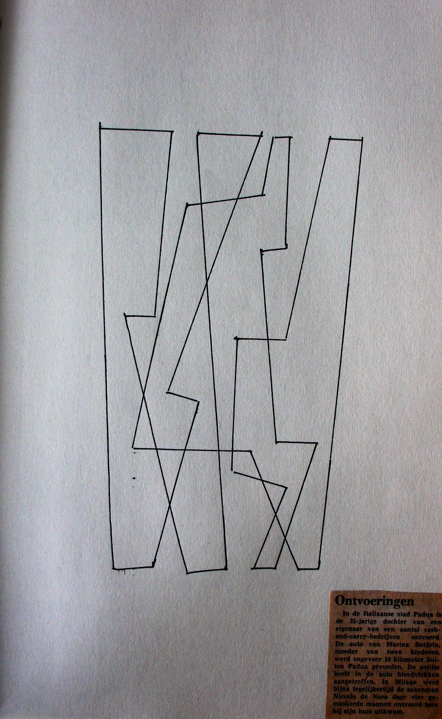 Siep van den Berg - collage/stifttekening - 1976 kopen? Bied vanaf 50!