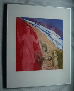 Marcus van Loopik - Ingelijste ets , Grote Verzoendag , Jom Kippoer - 1993 kopen? Bied vanaf 1!