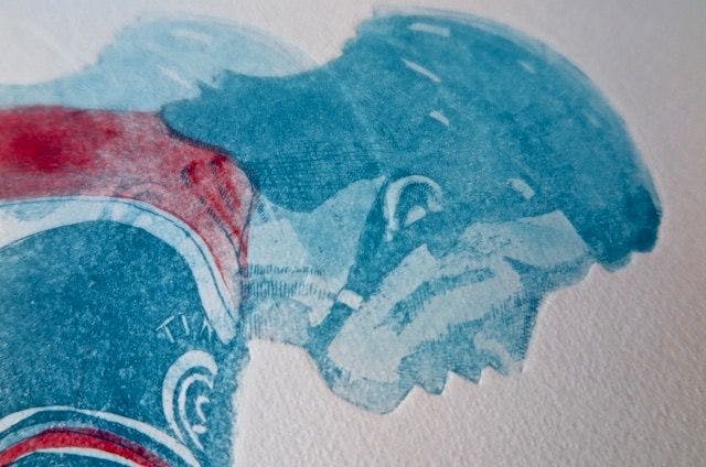 Leentje Linders - Henk Lubberding, TI-Raleigh Rennersploeg - Ets: : "He gave a jump" kopen? Bied vanaf 19!