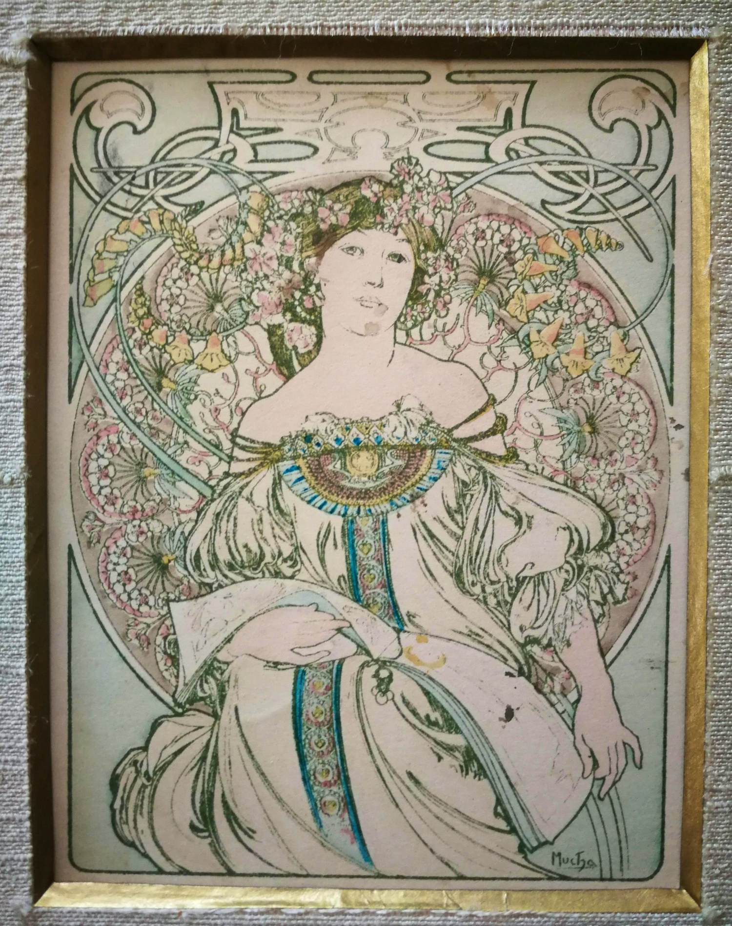 Alfons Mucha - Postcard. Portret elegante dame. kopen? Bied vanaf 125!