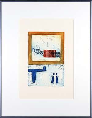 Jan Montyn - Kleurenets, De trajecten - Ingelijst verkocht voor € 80!