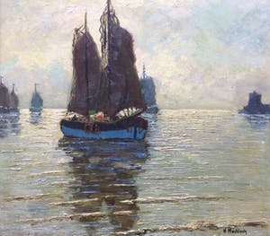 AcheterCarl Wilhelm Mosblech - Marine met zeilboten.? Enchérissez de 267!