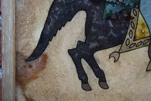 Niet of onleesbaar gesigneerd - Fraaie Perzische Achter Glas Schildering (19e eeuw kopen? Bied vanaf 1!