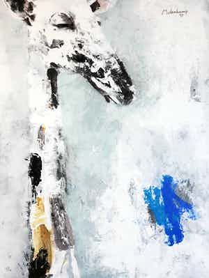 Nico Molenkamp - Giraffe overdag, zeefdruk (mooi ingelijst, groot!) verkocht voor € 350!