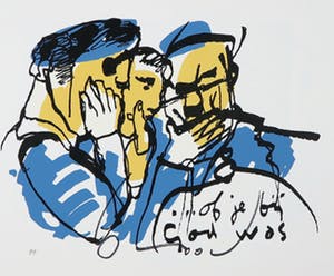Herman Brood - Zeefdruk, Of je bij God was kopen? Bied vanaf 80!
