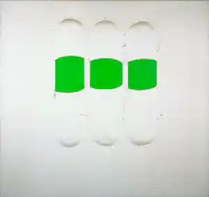 Paul Bakker - Gemengde techniek op doek, Groene vorm (Groot) vendu pour 40€ !
