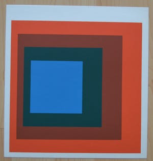 AcheterJosef Albers - Homage to the Square, 9 zeefdrukken.? Enchérissez de 650!