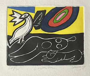 AcheterCorneille - Aquagravure L'Oiseau bkanc / De witte vogel 1997? Enchérissez de 1050!