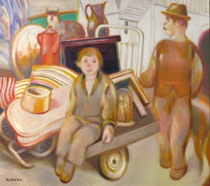 Marcel Cockx - Acryl op doek, Verhuis - Ingelijst kopen? Bied vanaf 1!