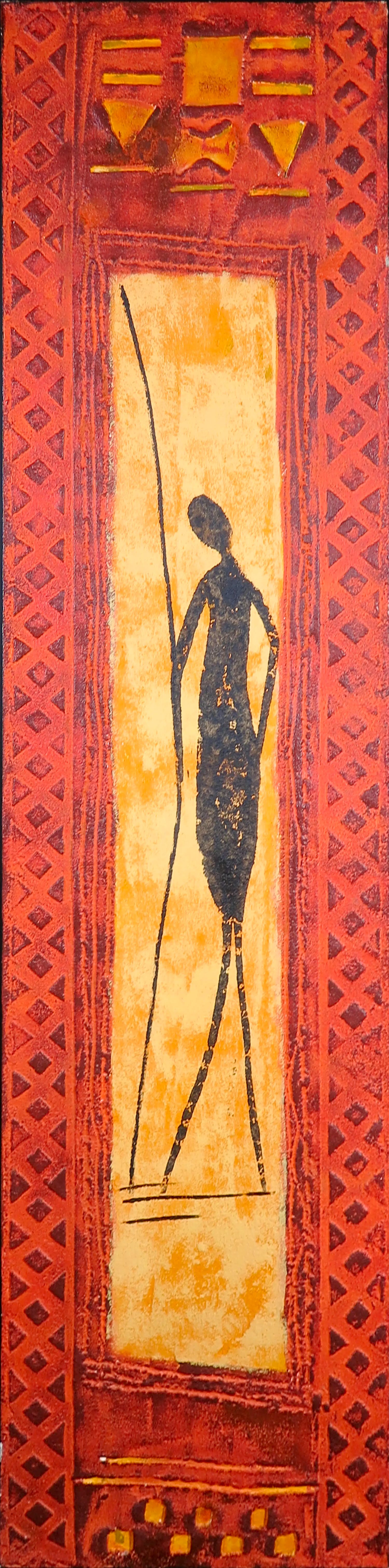 Felipe Campello - Gemengde techniek op doek, Zonder titel 3 (Zeer groot) (met ophangsysteem) verkocht voor € 1!