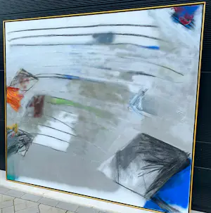 Ger Lataster - Gemengde techniek op doek - 1979(zeer groot werk!) kopen? Bied vanaf 2995!