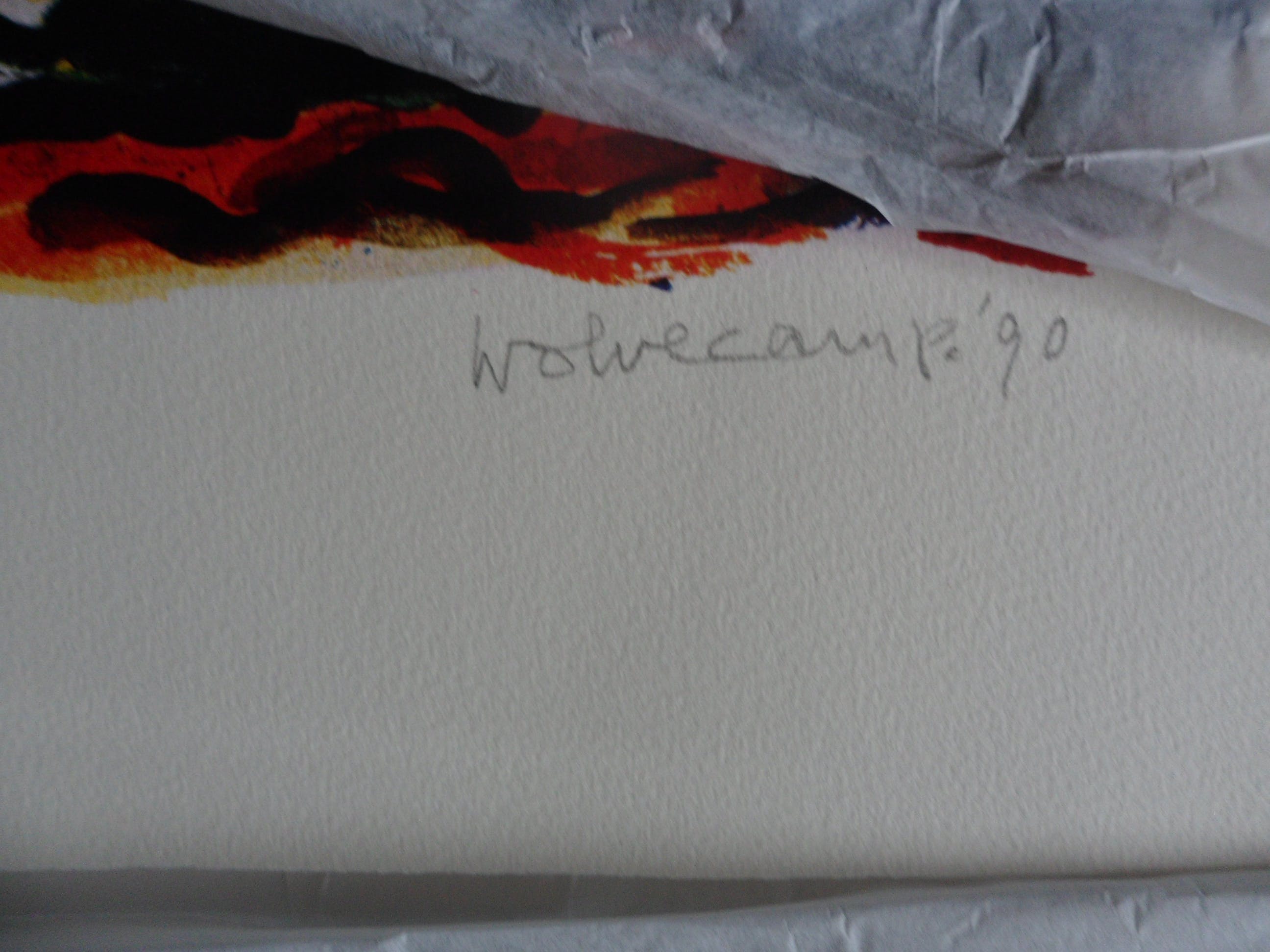 Theo Wolvecamp - Cobra groep: Zeefdruk "Compositie II kopen? Bied vanaf 150!