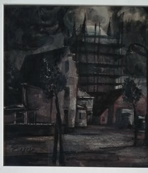 Charles Eyck - Kasteel bij ophaalbrug bij avond kopen? Bied vanaf 100!