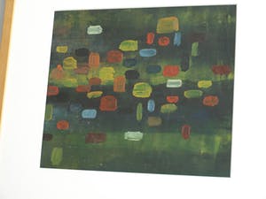 Niet of onleesbaar gesigneerd - Olieverf op papier , “Abstract” - ingelijst – ca 1960 kopen? Bied vanaf 10!