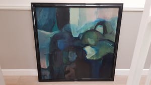 Kathe Ruyssenaars - Moderne compesitie - acryl op doek, gesigneerd en '90 kopen? Bied vanaf 1!