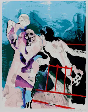 Kees van Bohemen - Ingelijste zeefdruk: 'Macbeth' - 1974 (nette lijst!) kopen? Bied vanaf 100!