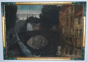 Albert Goethals - 2x Brugge: grote litho in een bijzondere lijst & ingelijste ets kopen? Bied vanaf 75!