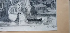 Johannes Swertner - Gesigt bij de Melkbrug over 't Spaarne binnen Haarlem. kopen? Bied vanaf 190!