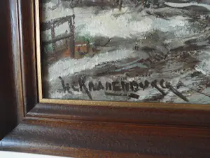 Hendrik Cornelis Kranenburg - Olieverf - Boer met kar aan landweg kopen? Bied vanaf 65!